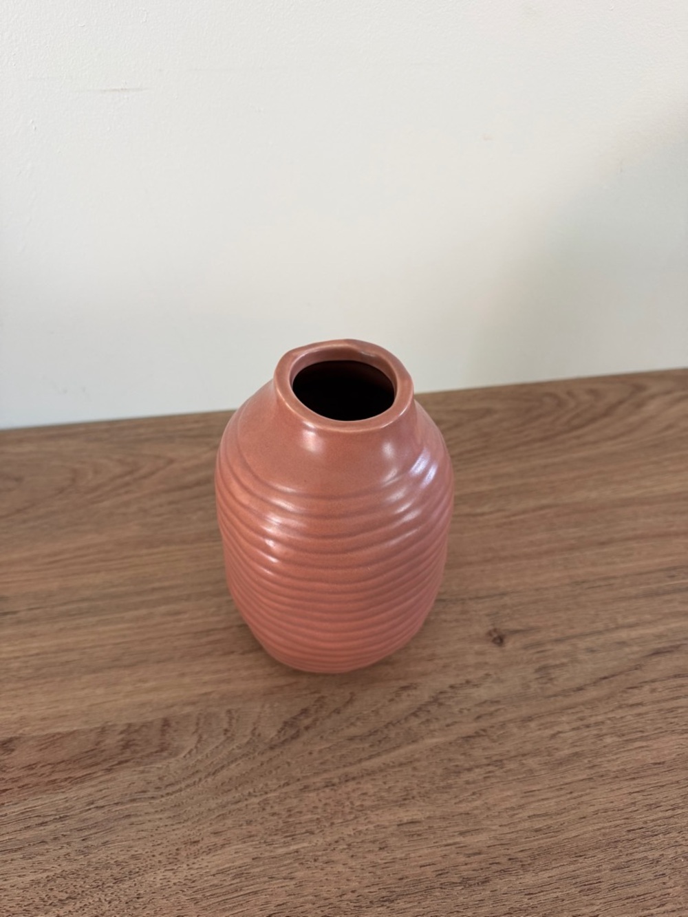 Textured Ceramic Vase in Terracotta